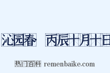 沁园春·丙辰十月十日是什么意思的图片